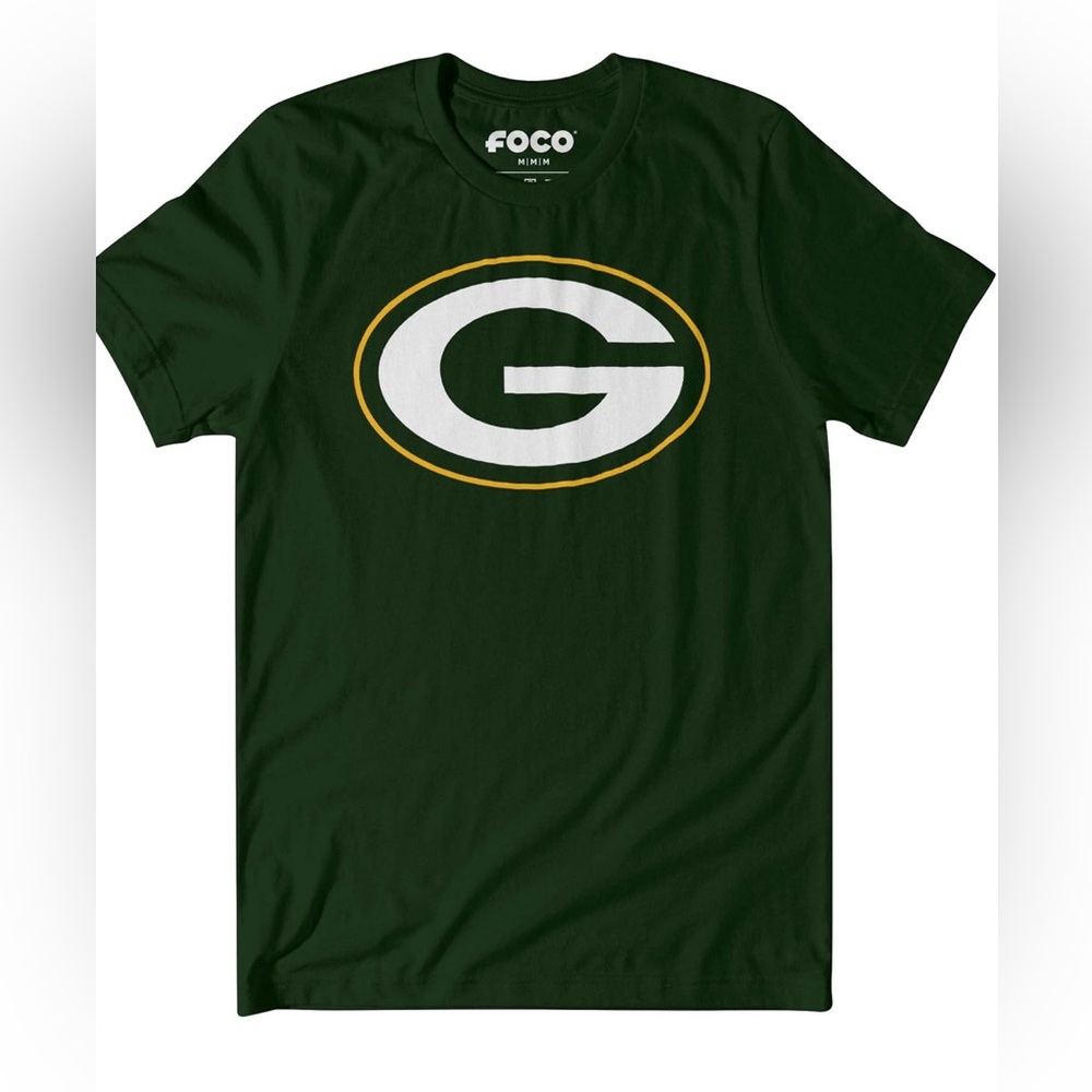 FOCO Men's Standard NFL Team Logo Short Sleeve TShirt GREEN BAY PACKERS XXL NWT